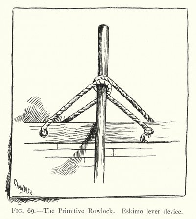 Primitive Rowlock, eskymácké pákové zařízení (litho) od English School