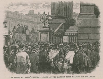 Nemoc prince z Walesu: Dav v Mansion House čte bulletiny od English School
