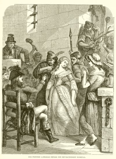 Princezna Lamballe před revolučním tribunálem od English School