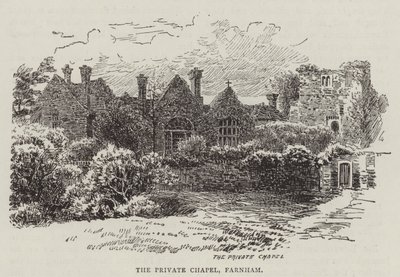 Soukromá kaple, Farnham (rytina) od English School