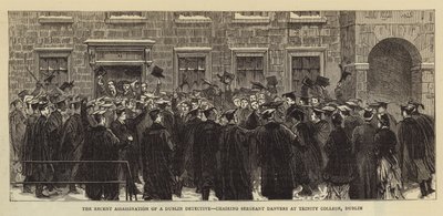 Nedávný atentát na dublinského detektiva, předsedajícího seržantovi Danversovi na Trinity College v Dublinu od English School