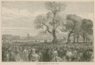Reformní demonstrace v Hyde Parku, 6. května 1867 od English School