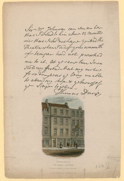 Rezidence Thomase Daviese, Russell Street, Covent Garden, Londýn od English School