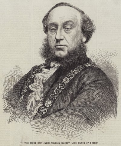 The Right Honorable James William Mackey, primátor Dublinu (rytina) od English School