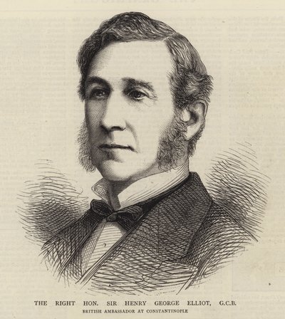 Ctihodný Sir Henry George Elliot, GCB (rytina) od English School