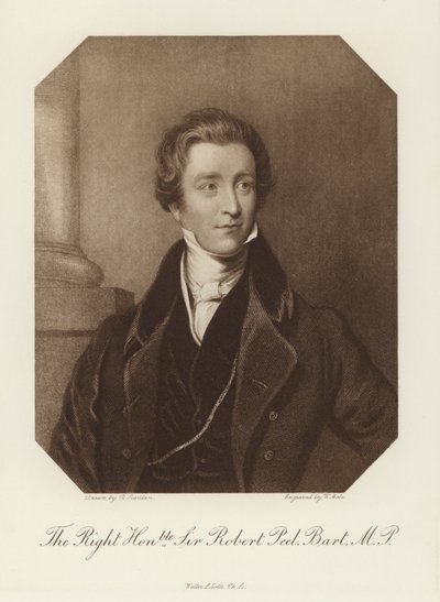 Ctihodný Sir Robert Peel, Baronet, MP (litho) od English School