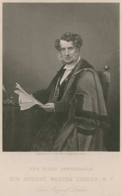 Ctihodný sir Walter Carden, primátor Londýna od English School