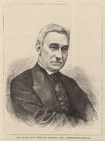 Ctihodný William Monsell, generální ředitel pošty od English School