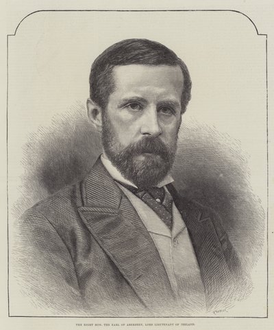 Ctihodný hrabě z Aberdeenu, lord poručík Irska (rytina) od English School