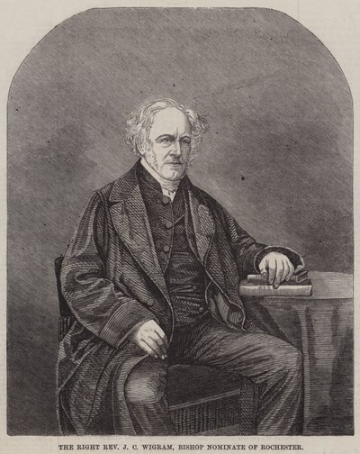 Správný reverend J C Wigram, nominovaný biskup z Rochesteru (rytina) od English School