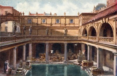 Římské lázně, Bath (barevné lito) od English School