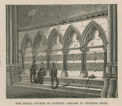 Královský soudní dvůr: pasáž v Central Hall od English School