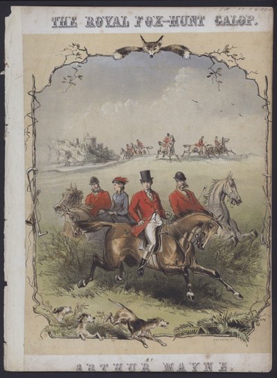 The Royal Fox Hunt Galop, Arthur Mayne (barevná litografie) od English School