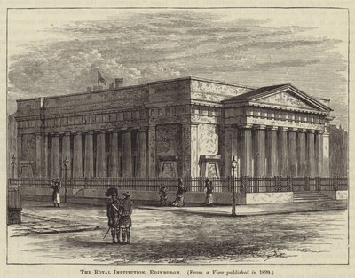 Královský institut, Edinburgh (rytina) od English School