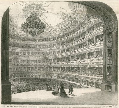 Královská italská opera, Covent Garden, Londýn od English School