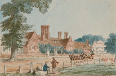 The Royal Mews, c.1865 (akvarel na papíře) od English School