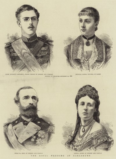 Královská svatba v Carlsruhe (rytina) od English School