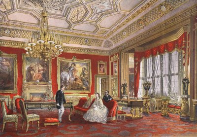 Rubensův pokoj, hrad Windsor, z Památníku svatby Edwarda VII. a Alexandry Dánské, hospoda. 1864 od English School