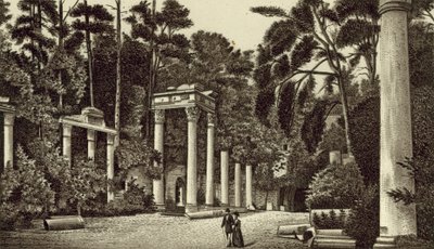 Ruiny, Virginia Water (litografie) od English School