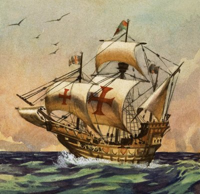 Santa Maria, která v roce 1492 vzala Kolumba do Nového světa od English School