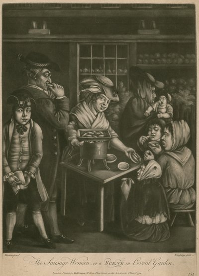 Klobásová žena; nebo Scéna v Covent Garden od English School
