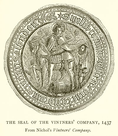 Pečeť společnosti Vintners, 1437 od English School