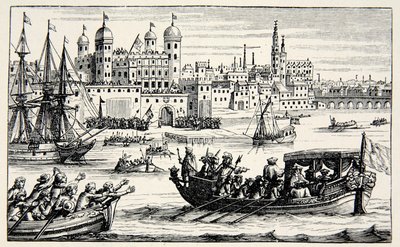 Sedm biskupů jde do věže, duben 1688 od English School