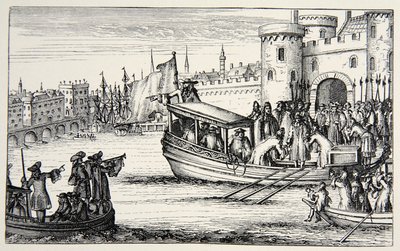 Sedm biskupů vracejících se z věže, 1688 od English School