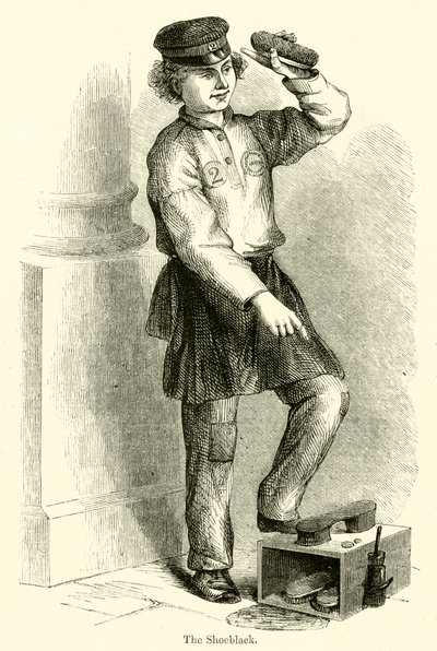 The Shoeblack (rytina) od English School