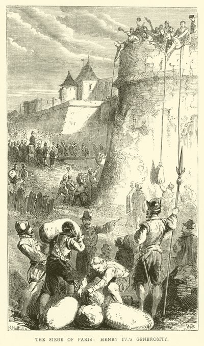 Obléhání Paříže, velkorysost Jindřicha IV. od English School