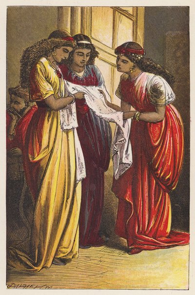 Sestry (barevná litografie) od English School