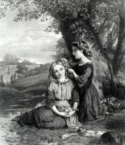 The Sisters, publikované v Art Journal (1867), ryl C. Cousen, 1867 od English School