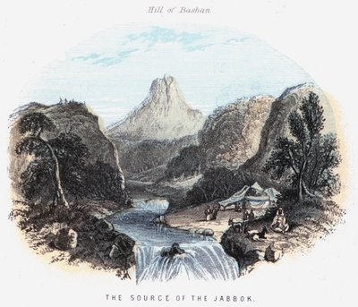 The Source of the Jabbok (barevná rytina) od English School