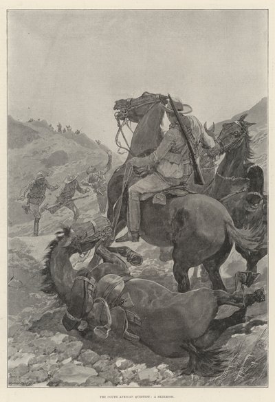 Jihoafrická otázka, šarvátka (litho) od English School