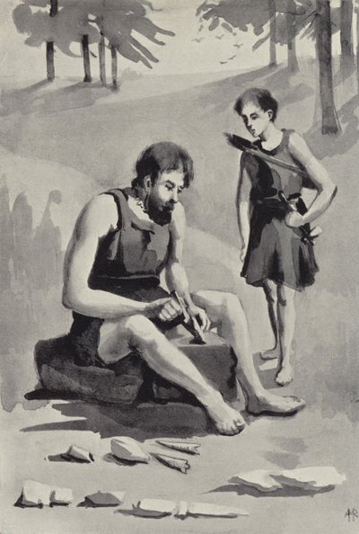 The Spear Maker (litho) od English School