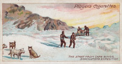 Start z Cape Royds, Shackletonova expedice (chromolitho) od English School