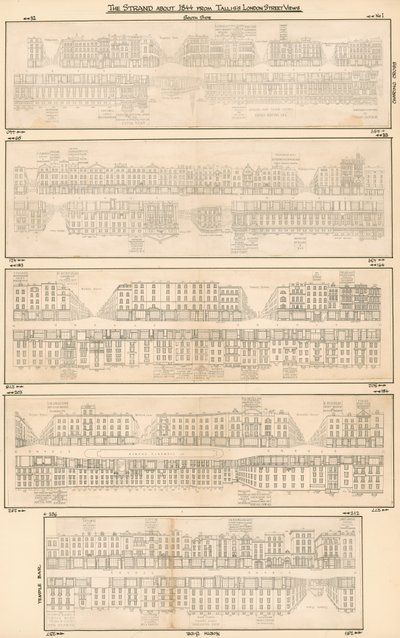 The Strand kolem roku 1844 od Talliss London Street Views od English School