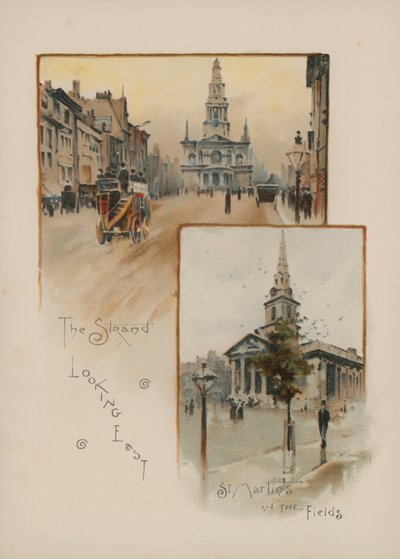 Strand se dívá na východ, St Martin in the Fields od English School