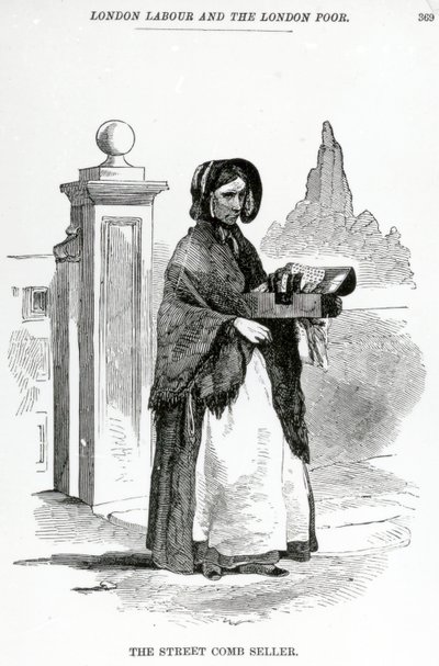 The Street Comb Seller, kolem roku 1840 od English School