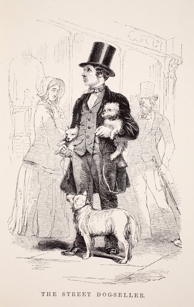 The Street Dog-Seller, ilustrace z London Labor and London Poor od Henryho Mayhewa, hospoda. 1862 od English School