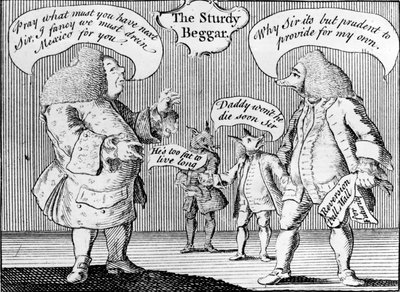 Pevný žebrák, 1758 od English School