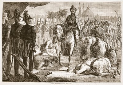 Kapitulace Moolraje, ilustrace z Cassells Illustrated History of England od English School