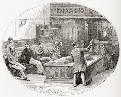 Sněmovna v Sydney, Austrálie, z knihy "Obyvatelé světa" od G. T. Bettanyho, vydané v roce 1888. od English School