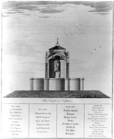 Neptunův chrám v Kingsgate na ostrově Thanet, 1768 od English School