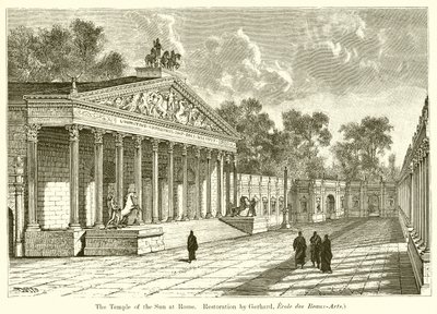 Chrám Slunce v Římě. Restaurování Gerhard, Ecole des Beaux-Arts) od English School