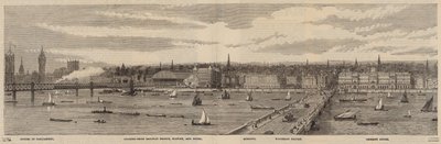 Nábřeží Temže na severní straně Temže od Westminsterského paláce po Blackfriars Bridge od English School