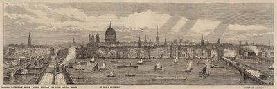 Nábřeží Temže na severní straně Temže od Westminsterského paláce po Blackfriars Bridge od English School