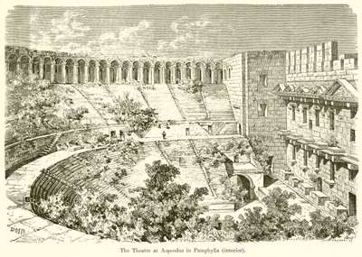 Divadlo v Aspendus v Pamphylia (interiér) od English School