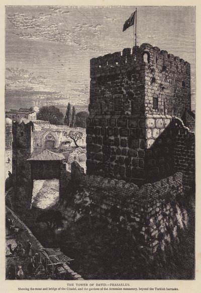 Davidova věž, Phasaelus (rytina) od English School