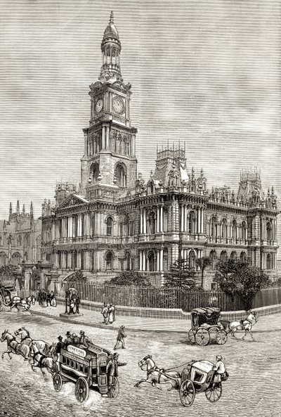 The Town Hall, Sydney, c.1880, z 
